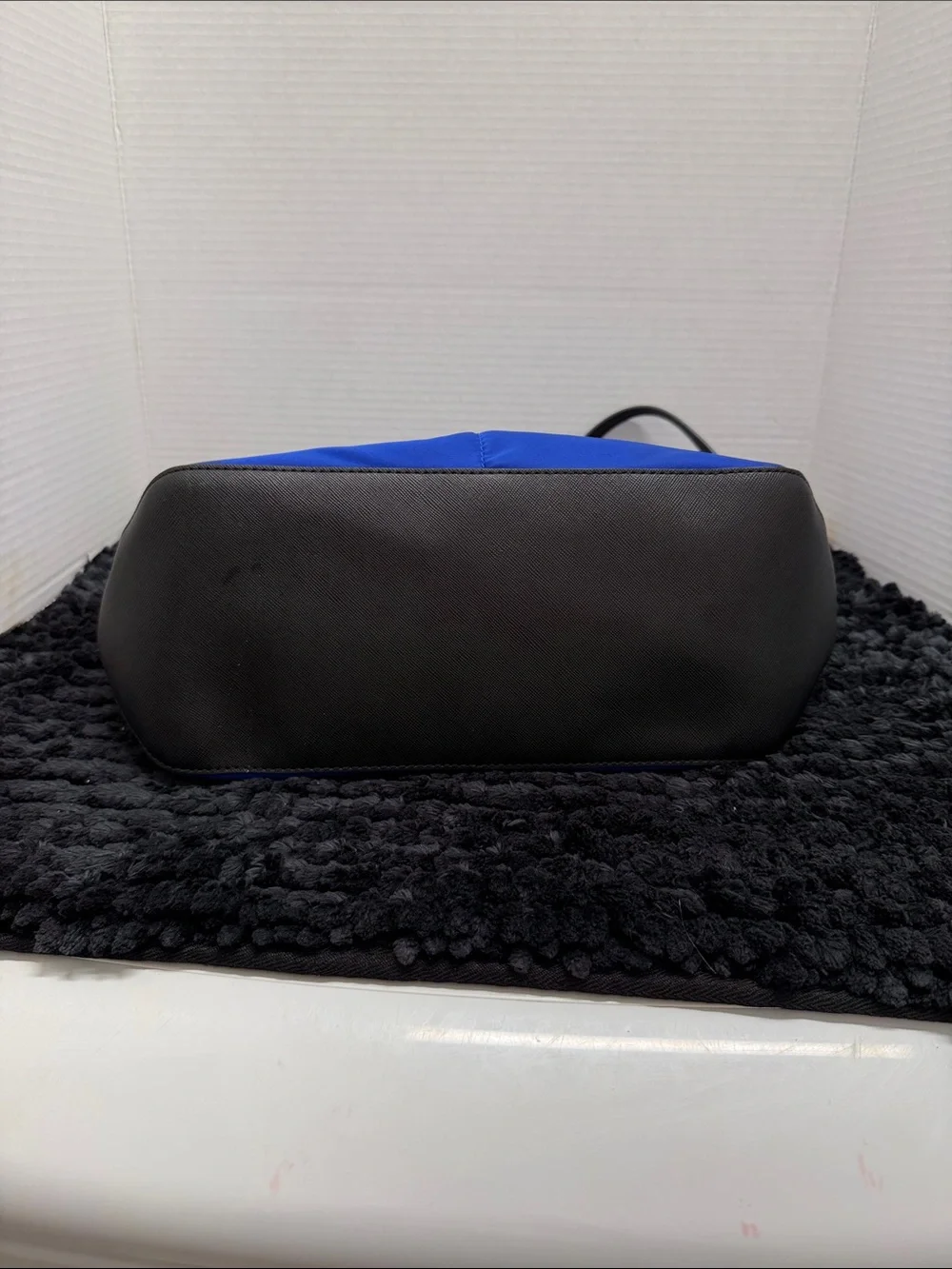 Michael Kors Royal Blue Nylon Tote with Black Trim & Gold Accent